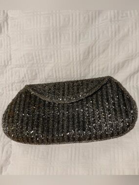 K.C. Malhan Vintage Beaded Clutch Evening Bag